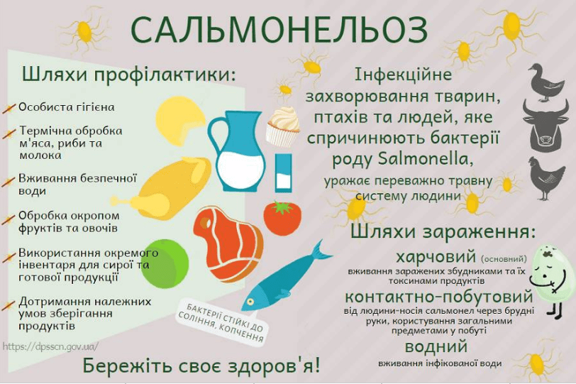 Профілактика сальмонельозу!