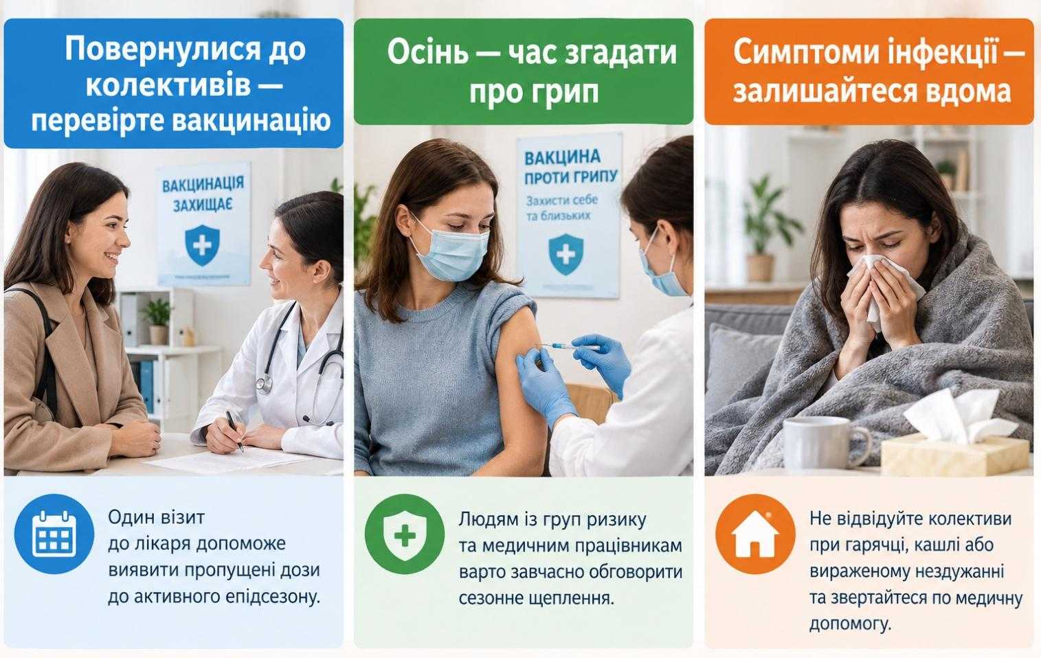 Три коротких повідомлення щодо вакцинації