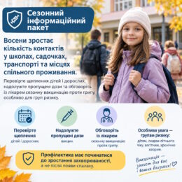 Сезонний інформаційний пакет: короткий допис для громад і ЗОЗ