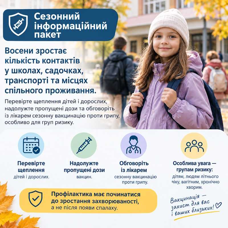Сезонний інформаційний пакет: короткий допис для громад і ЗОЗ